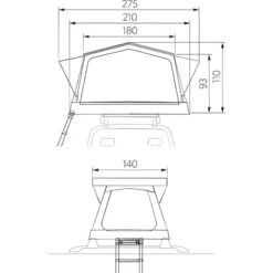 Dometic Inflatable Roof Tent TRT 140 AIR -Utendørs Camping dometic inflatable roof tent trt 140 air ore 8