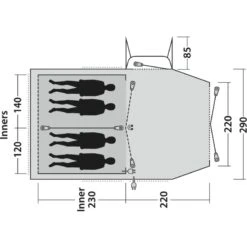Outwell Nevada 4PE 38 Outwell Nevada 4PE -Utendørs Camping outwell nevada 4pe navy night 18