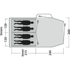 Outwell Springwood 4SG -Utendørs Camping outwell springwood 4sg blue 2