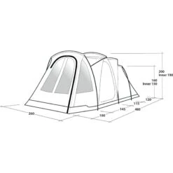 Outwell Springwood 4SG -Utendørs Camping outwell springwood 4sg blue 5