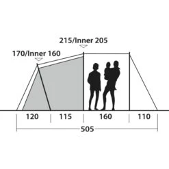Outwell Springwood 6SG -Utendørs Camping outwell springwood 6sg blue 8