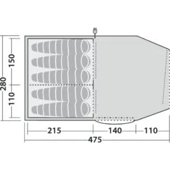 Robens Double Dreamer 5 -Utendørs Camping robens double dreamer 5 sand green 12