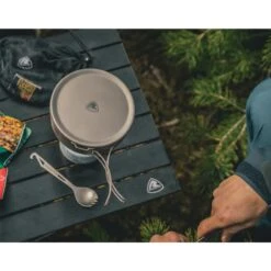 Robens Ori Titanium Pot With Plate/Lid -Utendørs Camping robens ori titanium pot with plate lid grey 3