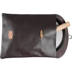 Stabilotherm Leather Pouch For Frying Pan -Utendørs Camping stabilotherm leather pouch for frying pan brown 2